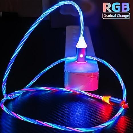 RGB Cable Light C-Type for Charging and Data Transfer – Pack of 1
