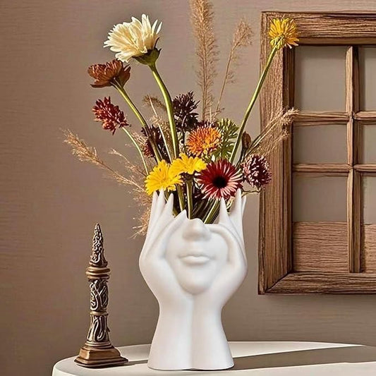Aesthetic Face Vase – Modern Home Decor Showpiece