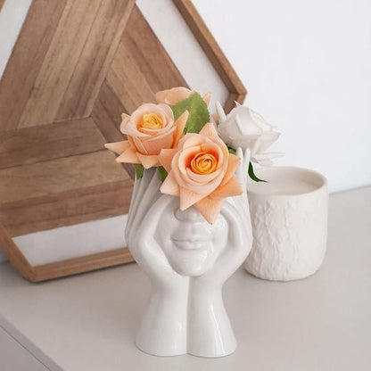 Aesthetic Face Vase – Modern Home Decor Showpiece