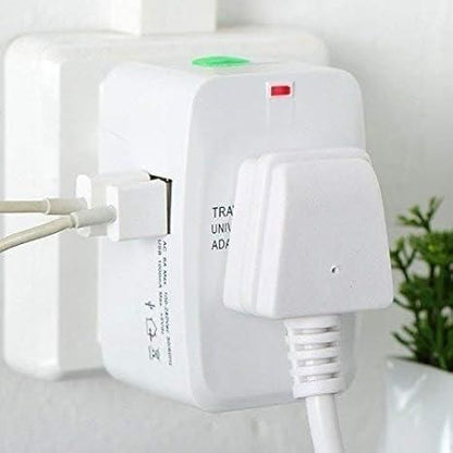 Worldwide Travel Adapter with Built-in Dual USB Charger Ports