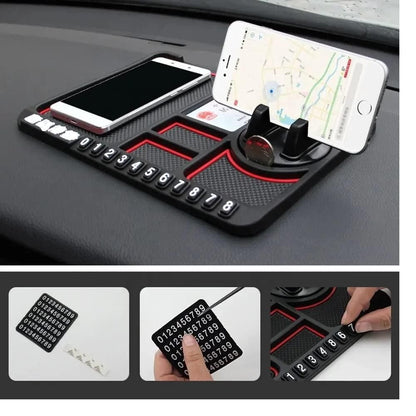 Car Accessories Multifunction Phone & GPS Holder with Anti-Slip Silicone Pad