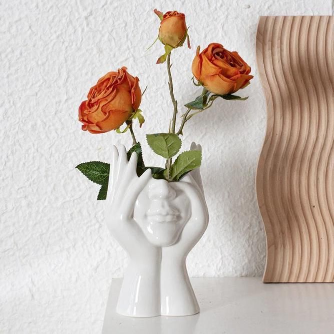 Aesthetic Face Vase – Modern Home Decor Showpiece
