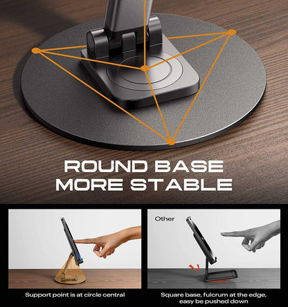 Mobile Phone Stand – 360° Rotation with Adjustable Height & Angle