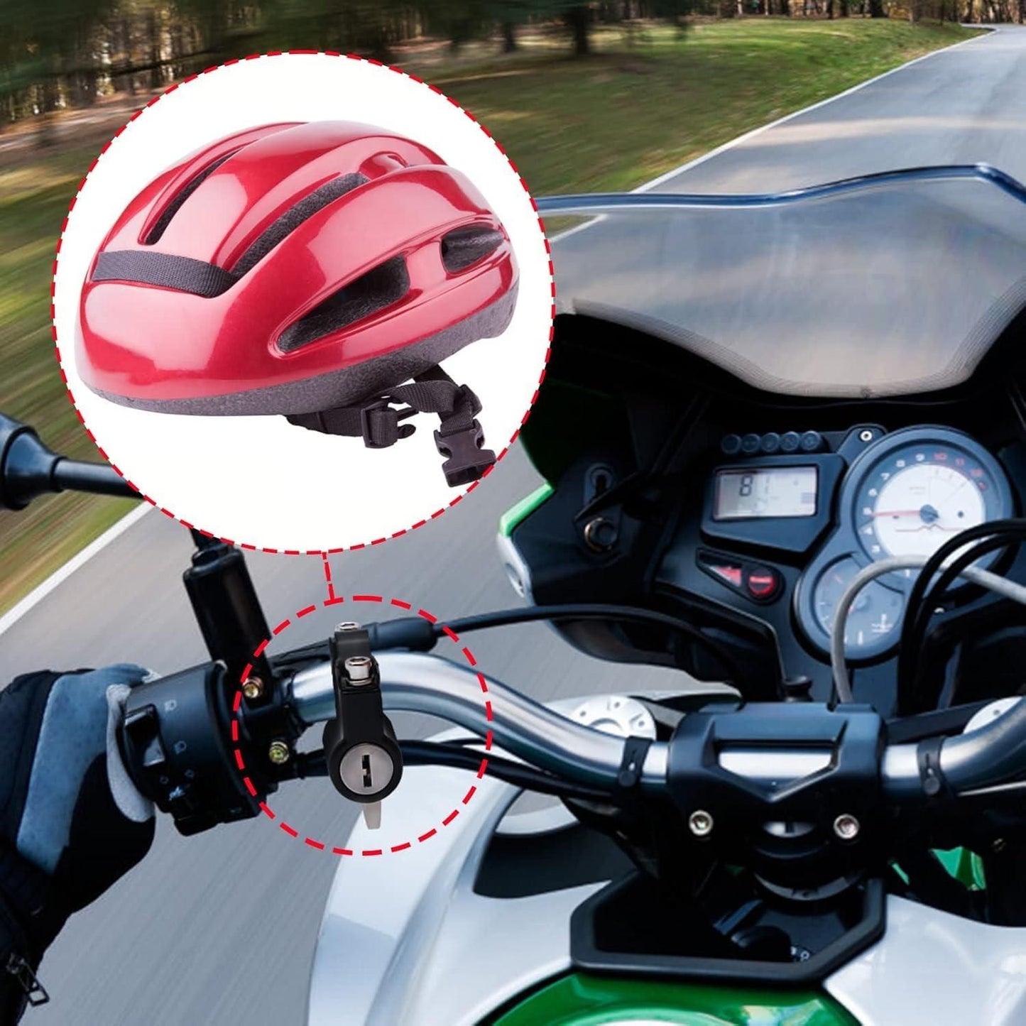 Anti-Theft Helmet Security Lock – Bicycle & Motorcycle Helmet Lock