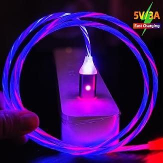 RGB Cable Light C-Type for Charging and Data Transfer – Pack of 1